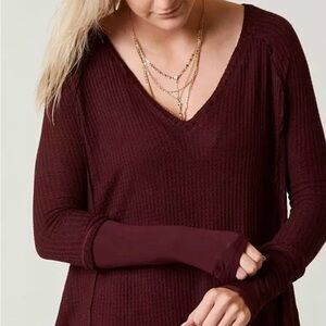 Free People V Neck Laguna Top (M)